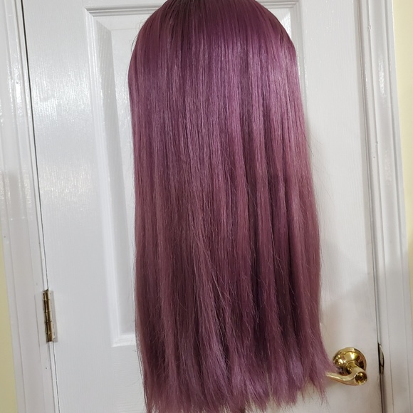 Accessories - new [custom dyed] muted purple lace front wig